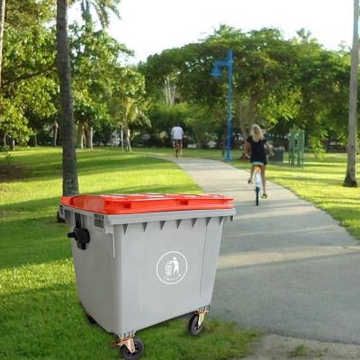 China Sustainable Industrial Recycle Bin Waste 1100 Liter Waste Bins With Wheels for sale