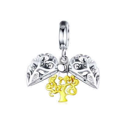 China Qing Life Tree Charms OEM/ODM 925 Sterling Silver Plated Gold Nickel Heart Free Pendant For Jewelry Making for sale