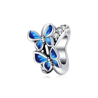 China New FASHIONABLE Style 925 Sterling Silver Butterfly Flying Charms For Bracelet Making for sale