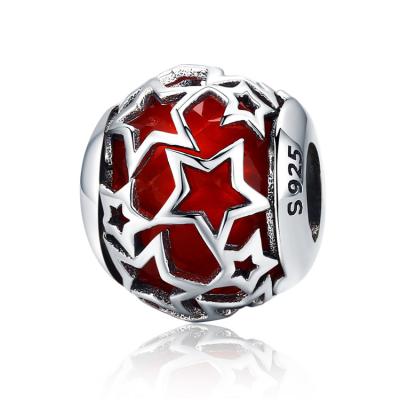 China Nickel Free Qings Star Charm Bead Sterling Silver Crystal Star Charm For Bracelet for sale