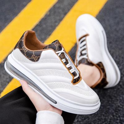 China 2022 Luxury Fashion Trend New Arrival Meter Candle Design Air Cushion Shoes For Men Soled Deep To Step Up Casual Shoes Men White Sneakers for sale