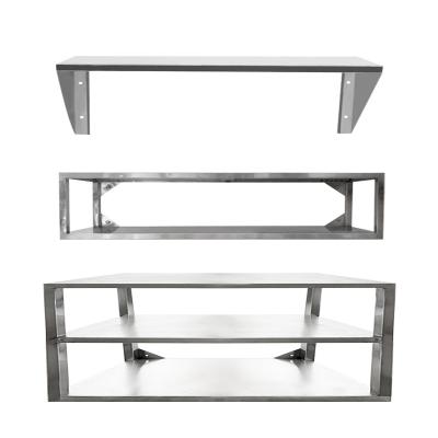 China Cost Performance High Quality Guarantee Steel Metal Storage Shelf Stainless Rack Wall Shelf (Welding) for sale