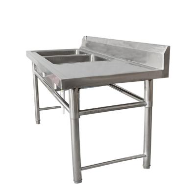 China 2023 Square Kitchen Sink Stainless Steel Fish Cleaning Table With 304 Sink for sale