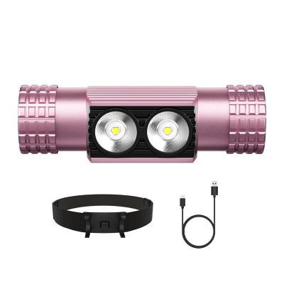 China Type-C High Quality Waterproof Powerful Led Aluminum Alloy LED Head USB Rechargeable Lights Latest High Power Headlamp Factory Product Outdoor For Helmets for sale