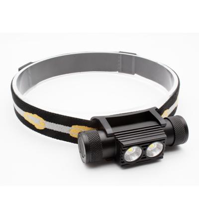 China USB Type-C Popular Aluminum Round Headlight USB Rechargeable Led Headlamp Good Quality New High Power Mine For Camping Fishing for sale