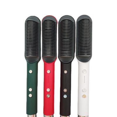 China Waterproof Hair Straightener Comb 2 in 1 Professional Multifunctional Hot Comb Hair Straightener Brush Styler Fast Heating Tool for sale