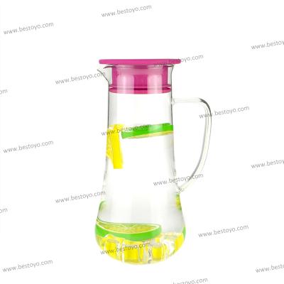 China High Borosilicate Glass Minimalist Pitcher / Reusable Coffee Pot Carafe Glass Pitcher for sale