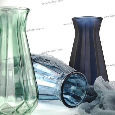 China Minimalist creative glass in vase glass water feeds flower vase for sale