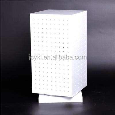 China Custom Rotating White Acrylic Display Stands Eco-Friendly|Acrylic Peg Hook Counter Display Stand for sale