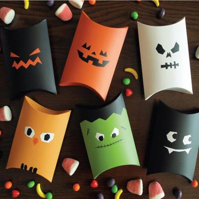 China Halloween Disposable Amazon Treat Food Pillow Shape Large Packiging Nuts Dried Paper Box Candy Bag for sale