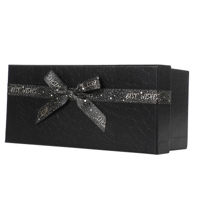 China Disposable Wholesale Customized Cheap Fancy Gift Brownie Packaging Box With Ribbon Paper Tie for sale