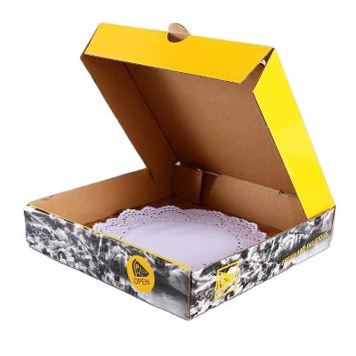 China Yiwu Wholesale 12inch Disposable Supplier Corrugated Pizza Packaging Paper Boxes With Logo Printed for sale