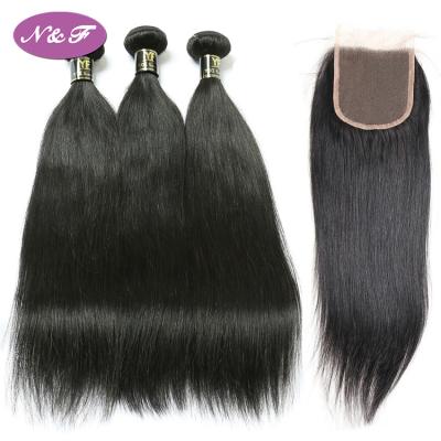 China Cheap Seller Wholesale Silky Straight Hair Bundles Silky Straight Hair 3 Bundles With Closure for sale