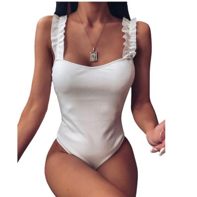 China One Piece Halter V-Neck Plus Size Swimsuit Women Belly Plus Control Bathing Suit Sexy Swimwear, Multicolor Lace Up Halter One Piece Bikini for sale