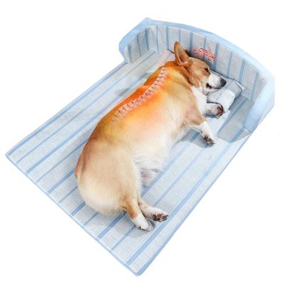 China Hoopet 2022 Summer New Style Ice Stocked Cooling Silk Not Easily Deformed High Wall Dog Cat Bed Pad Mat for sale