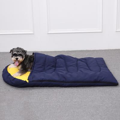 China Travel Factory Direct Portable Dog Cat Bed For Camping From Hoopet Tote Folding Round Bean Bag for sale