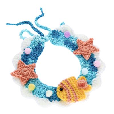 China Wholesale Cute Knitted Dog Stocked Hoopet Clownfish Starfish Cat Neckerchief Collar for sale