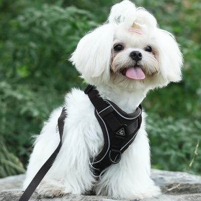 China Fashion Reflective Hoopet Night No Pull Hunting Dog Vest Harness With Leash for sale