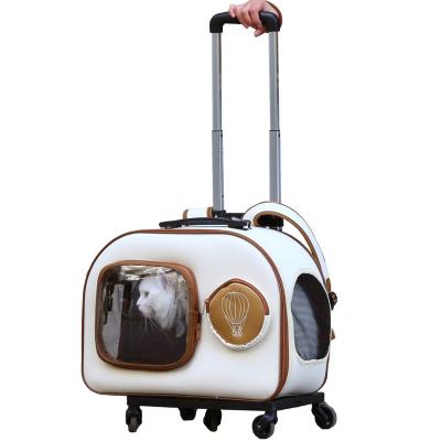 China Factory Stored Goods In Stock Hoopet Trolley Crate Outdoor Dog Cat Bag Backpack Carrier for sale