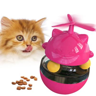 China Viable New Custom Viable Pink Amazon Tumbler Robotic Cat Automatic Feeder Teaser Plastic Toys for sale