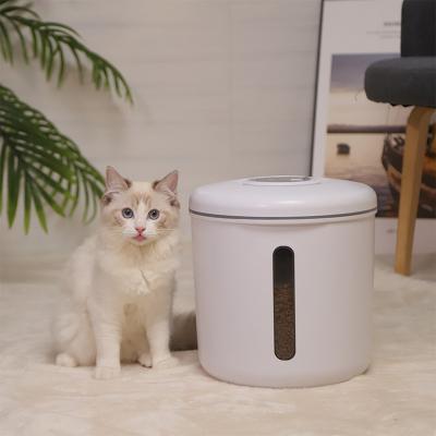 China Factory Wholesale Automatic In Stock Hoopet Dog Food Storage Container Refillable Smart Barrel for sale