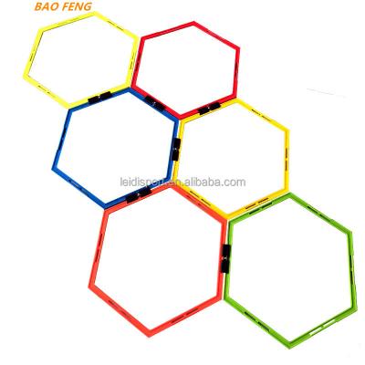 China PE Speed ​​Football Forming 50cm Loops Hexagon Agile Ring Ladder Fast Football Circles 60cm for sale