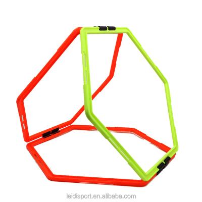 China Outdoor PE Flat Football Durable Ladder Exporter Hexagonal Agility Rings Training for sale