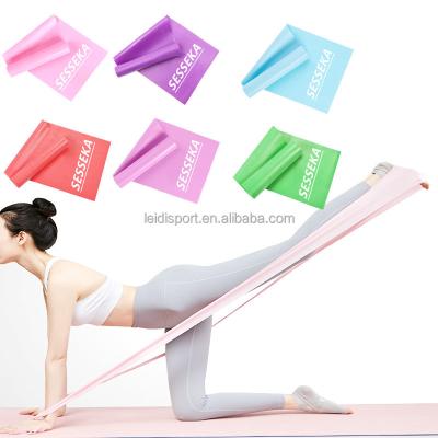 China Band Leg Training Stretch or Resistance Weightlifting Home Gym Equipment Resistance Exercise Latex Elastic Bands Strong Roll for sale