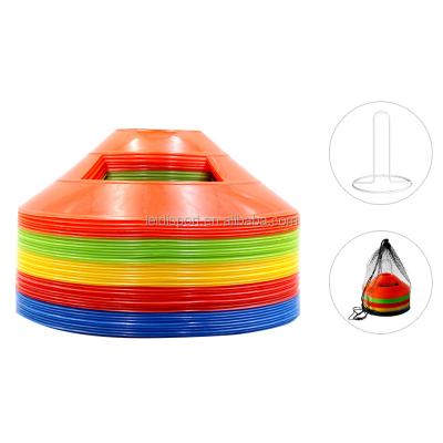 China PE Wholesale Cheapest Durable Soft Agility Flat Football Cones For Football Training for sale