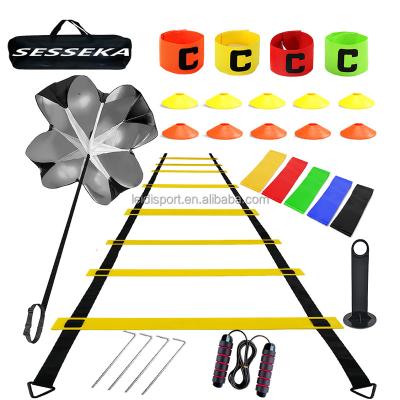 China Custom PS Speed ​​Soccer Football Agility Ladder Training Set Equipment Cones Circles Traps Parachute for sale