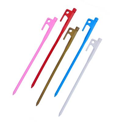 China Durable Goods Wholesale 100 Pcs Stake Tent Metal Steel Aluminum Tool Outdoor Camping Tent Stakes for sale