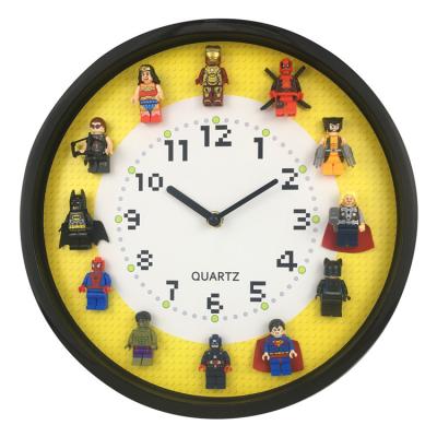 China Modern antique style personality character superhero wall clock wall decoration children's clock decorative wall clock luxury home imagination for sale