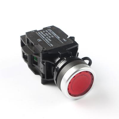 China LA42 series high quality plastic illuminated momentary push button switch with led for sale