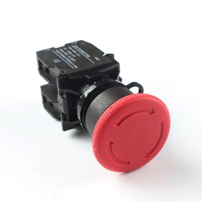 China LA42 Series Plastic Emergency Stop Mushroom Rotary Return Momentary Push Button Switch for sale