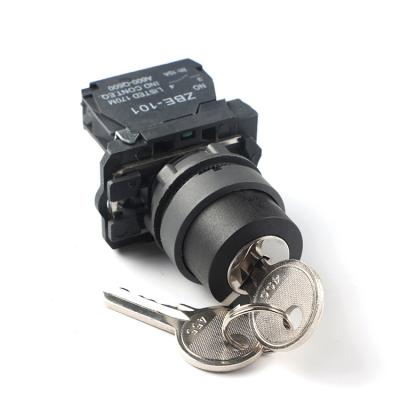 China XB5 Series 2 Plastic High Quality Position Locking Rotary Selector With Key for sale