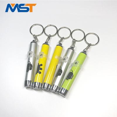 China Promotion Gift Main Chain Wholesale Direct Supply Customized Projection Led Torch With Keychain Metal Material For Marketing for sale