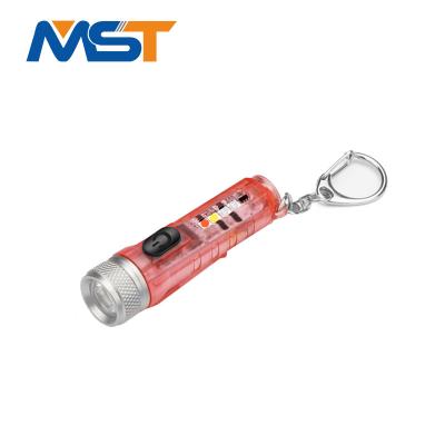 China Multifunctional USB Rechargeable Strong Light Torch Flashlight Metal Key Chain Waterproof Magnetic Warning Flashlight for sale