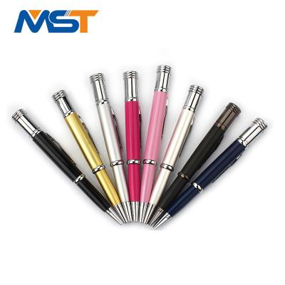 China Rotate 2020 popular style high-grade metal glass bottle integrated spray pen can hold gift liquid advertising pen. for sale