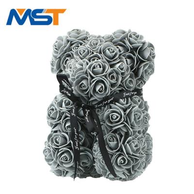 China Girlfriend Gift Valentines Day New Arrive Hot Selling Colorful Customized Soap Flower Rose Bear For Wedding Gifts for sale