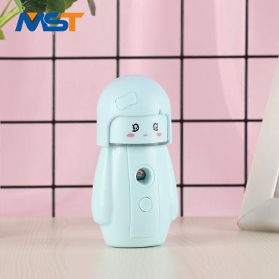 China Moisturizer Cartoon Mini Nano Spray Water Filling Instrument USB Style Cold Jet Refilling Humidifying Jet Face Steaming Instrument for sale