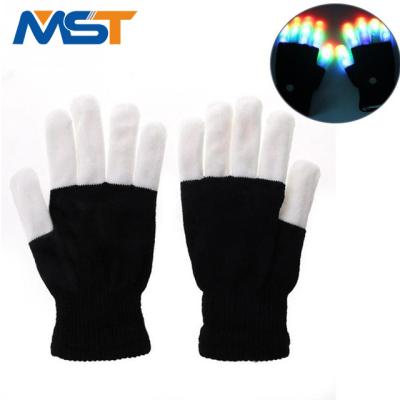 China Halloween Led Gloves Hot Selling Finger Light Led Flashing Gloves For Christmas Gifts Gift for sale