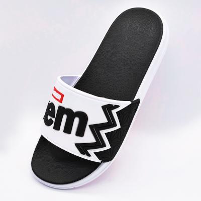 China Anti-slippery Sports Black Female Slippers Couples Slippers Street Sip Indoor Cool Slippers And Non-slip Wear-resistant Outdoor Slippers for sale