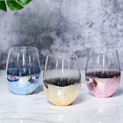 China Sustainable Nordic Big Belly Milk Beer Juice Glass Cup Household Water Star Cup Glass Drinking Cup for sale