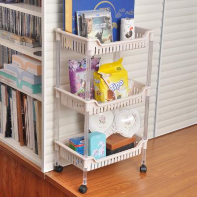 China Sustainable Plastic 3 Tier Kitchen Vegetable Storage Rack Kitchen Storage Organizer Rack For Kitchen for sale