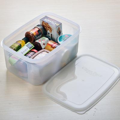 China Wholesale Viable Transparent Clear Plastic Storage Bin Organizer Storage Box Plastic Storage Bins With Lids for sale