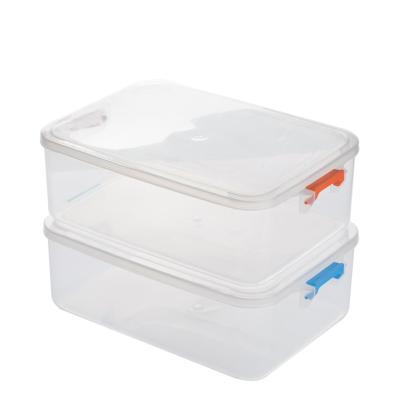 China Small Sustainable Transparent Airtight Plastic Boxed Food Containers Plastic Storage Food Boxes For Food for sale