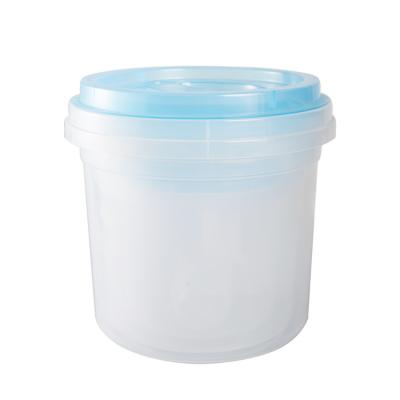 China Wholesale Viable Kitchen Insect Repellent Household Grain Rice Container Food Storage Clear Plastic Buckets With Lid for sale