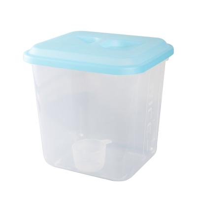 China Wholesale Viable Transparent Large Bucket Dog Food Container Clear Square Plastic Pet Food Storage Container For Food for sale