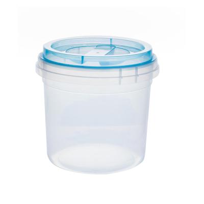 China Viable Customized Size Round 5kg Plastic Food Bucket Storage Box Kitchen Food Storage Box for sale