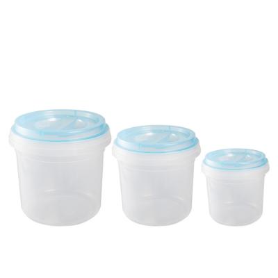 China Custom Viable Clear Plastic Bucket Pet Food Container Grain Pail Rice Clear Plastic Pet Food Container for sale